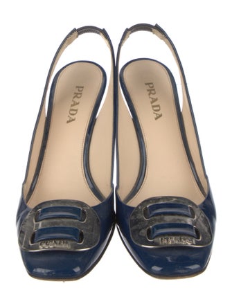 Prada Patent Leather Slingback Pumps