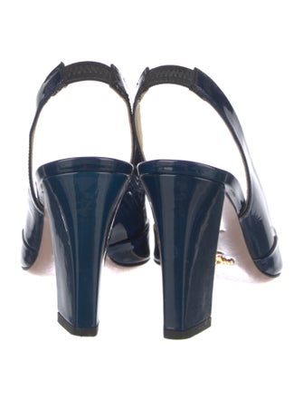 Prada Patent Leather Slingback Pumps