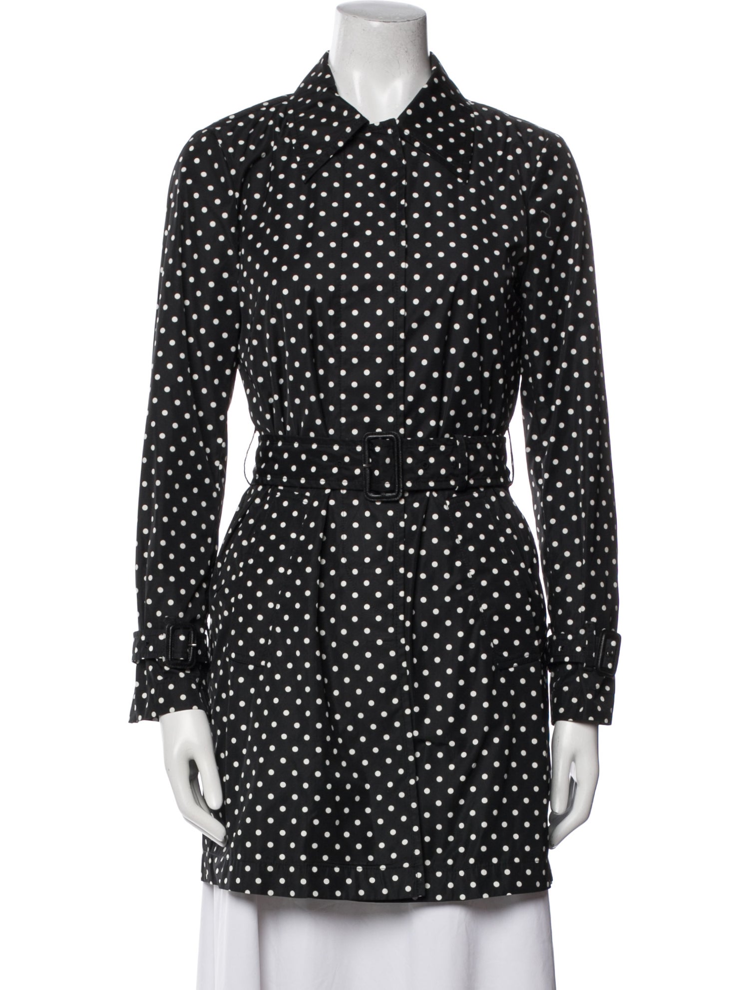 Prada 2011 Polka Dot Print Trench Coat