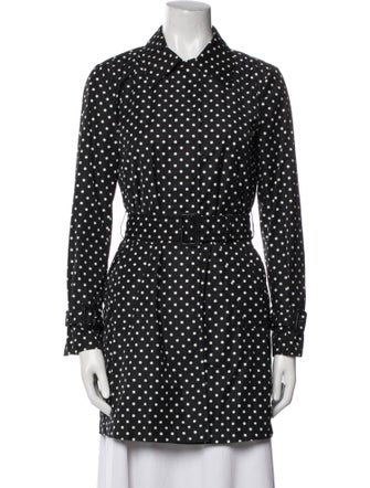Prada 2011 Polka Dot Print Trench Coat