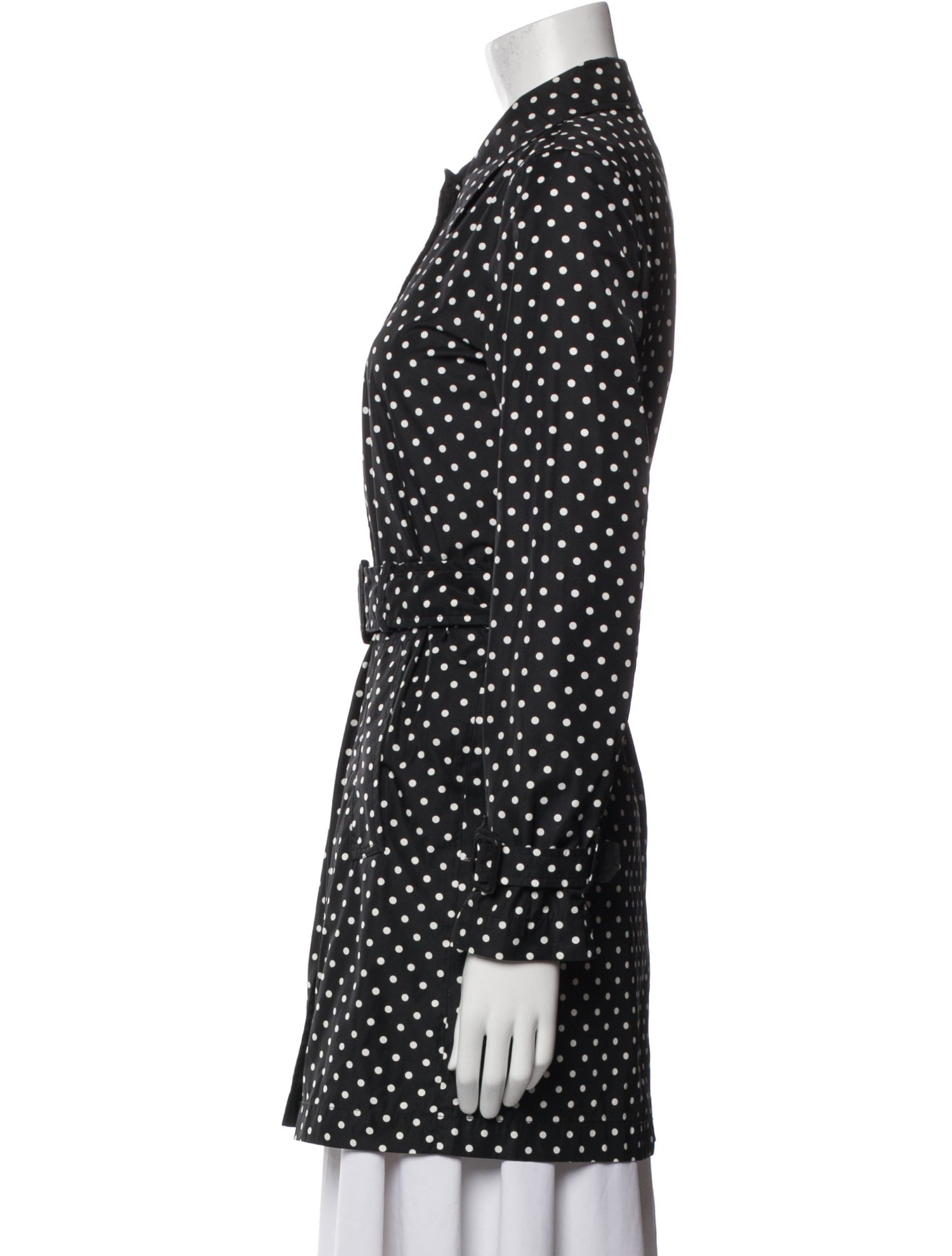 Prada 2011 Polka Dot Print Trench Coat
