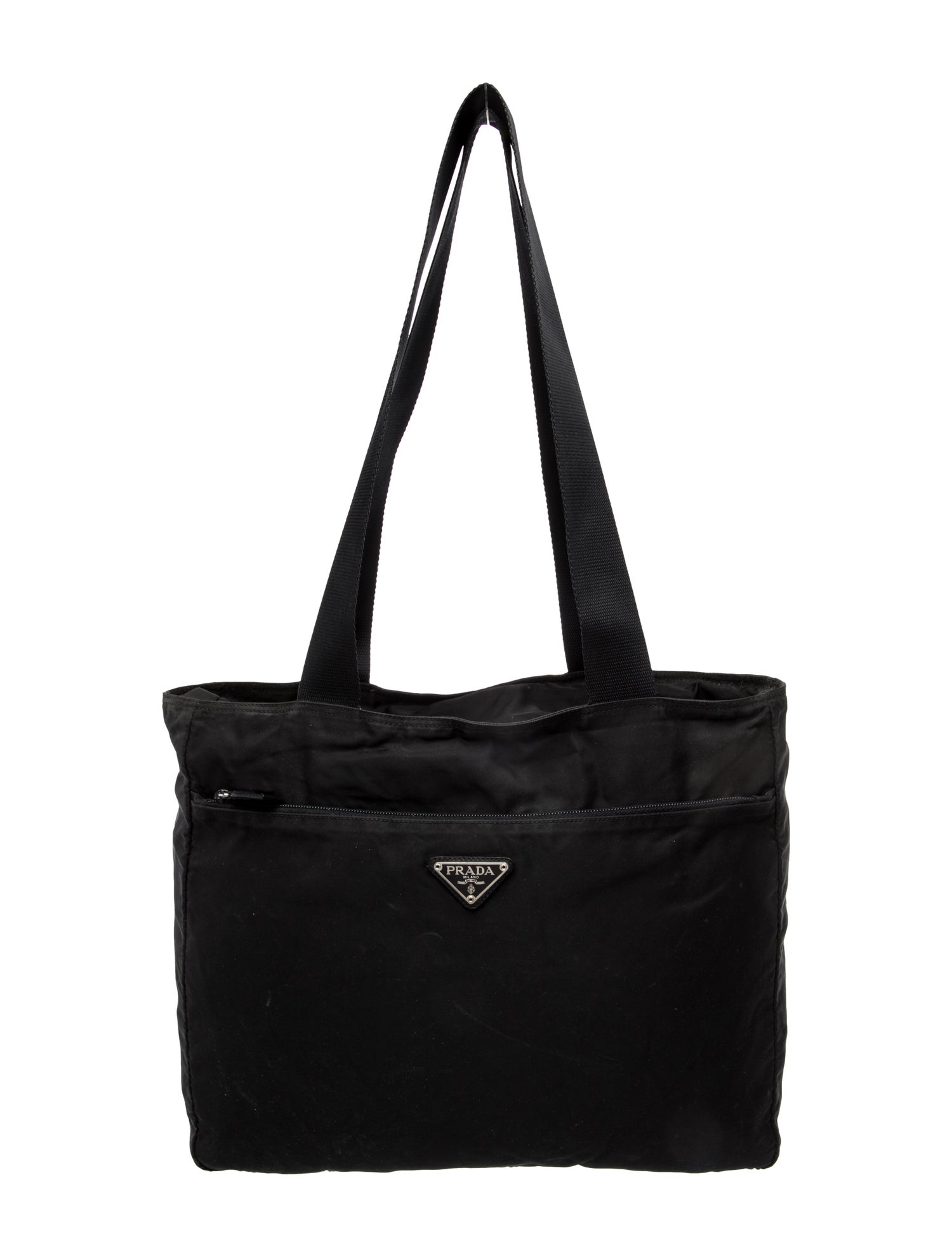 Prada Enameled Metal Triangle Messenger Bag