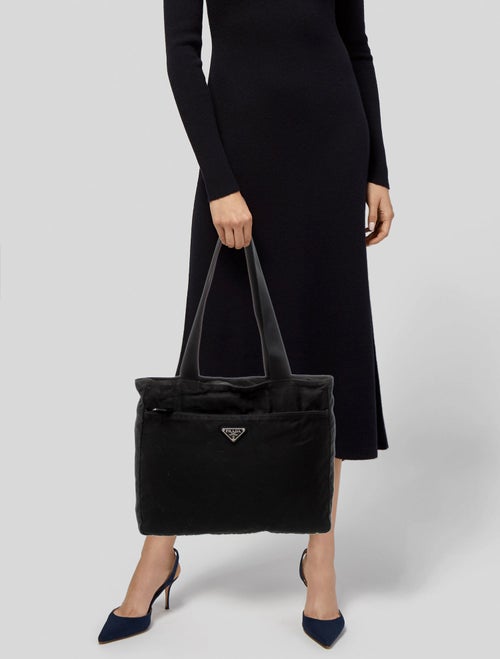 Prada Enameled Metal Triangle Messenger Bag