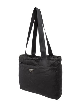 Prada Enameled Metal Triangle Messenger Bag