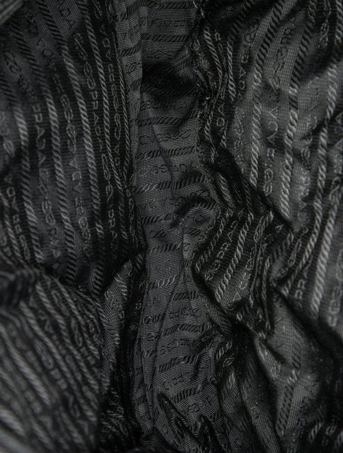 Prada Enameled Metal Triangle Messenger Bag