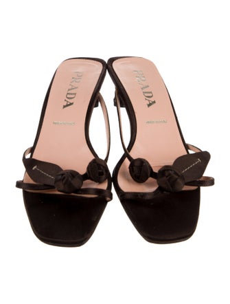 Prada Satin Slides