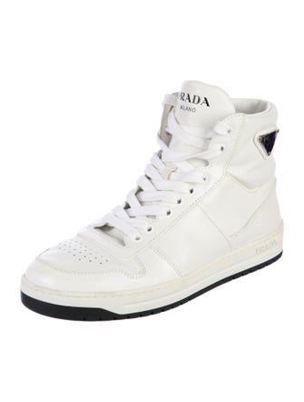 Prada Leather Wedge Sneakers