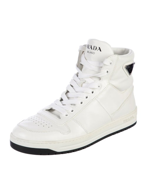 Prada Leather Wedge Sneakers