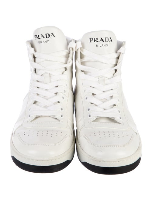 Prada Leather Wedge Sneakers