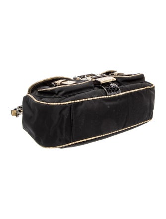 Prada Enameled Metal Triangle Shoulder Bag