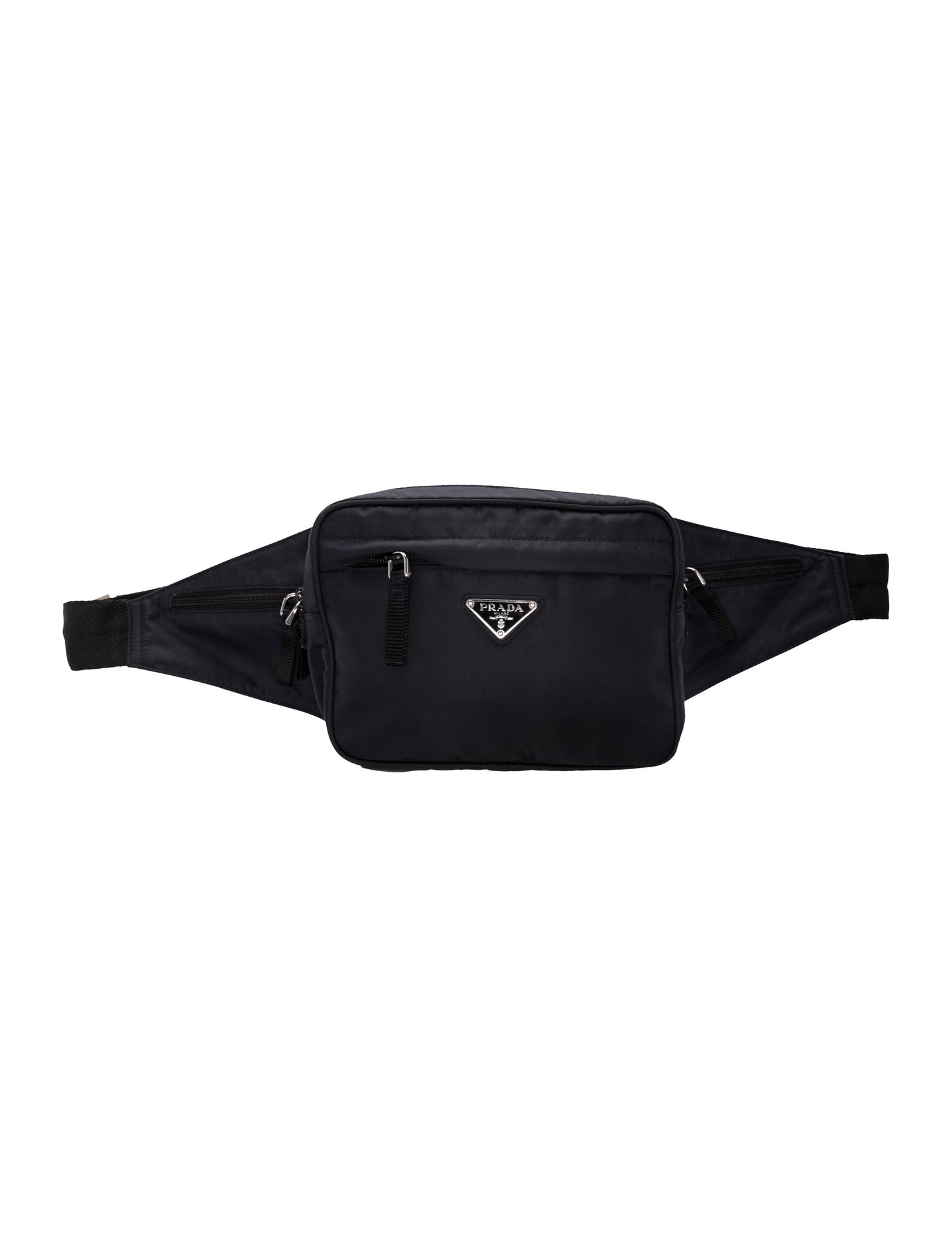 Prada Enameled Metal Triangle Belt Bag