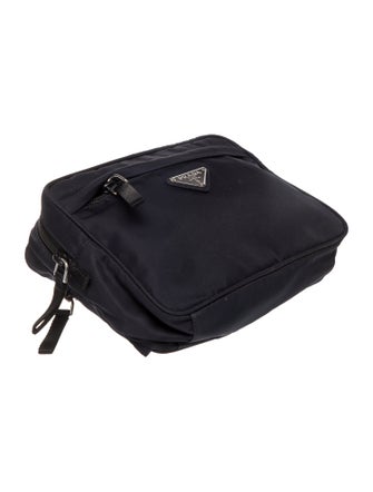 Prada Enameled Metal Triangle Belt Bag