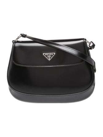 Prada Enameled Metal Triangle Cleo