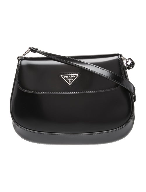 Prada Enameled Metal Triangle Cleo