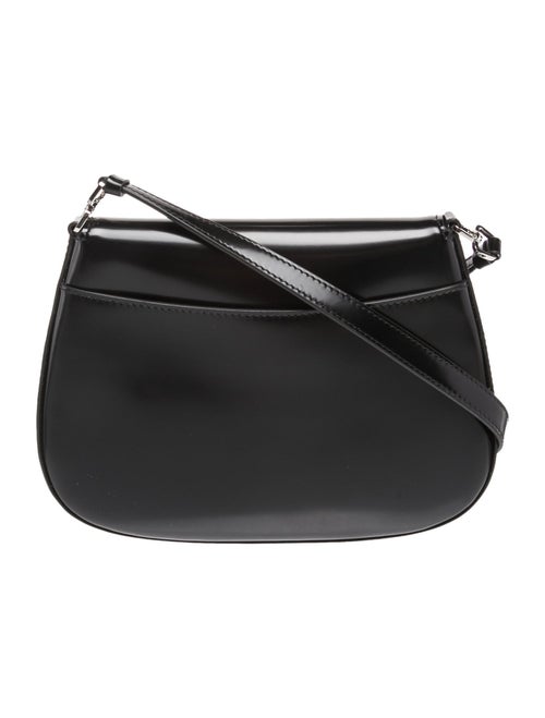 Prada Enameled Metal Triangle Cleo