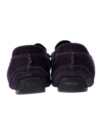 Prada Suede Studded Accents Loafers