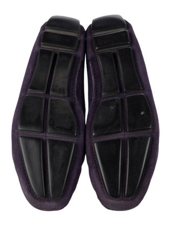 Prada Suede Studded Accents Loafers