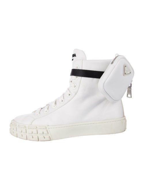 Prada Signature Logo Nylon Wedge Sneakers