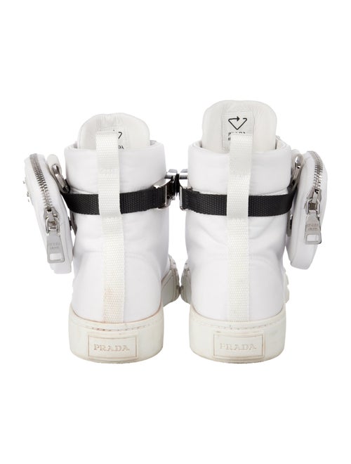 Prada Signature Logo Nylon Wedge Sneakers