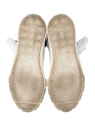 Prada Signature Logo Nylon Wedge Sneakers