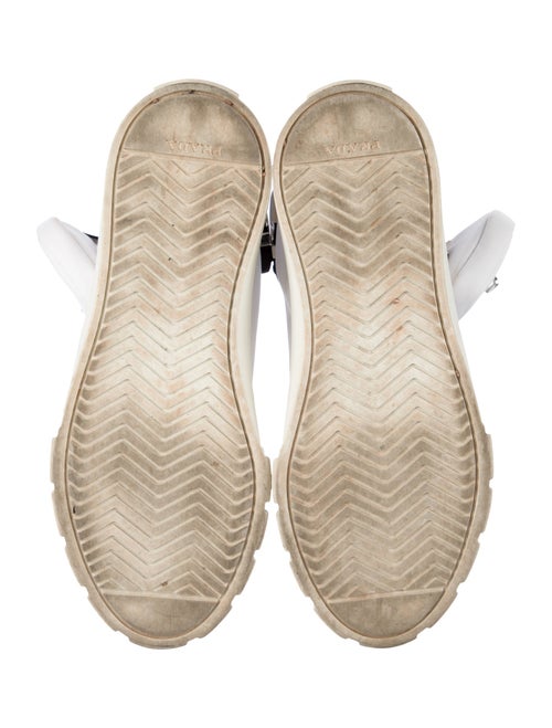 Prada Signature Logo Nylon Wedge Sneakers