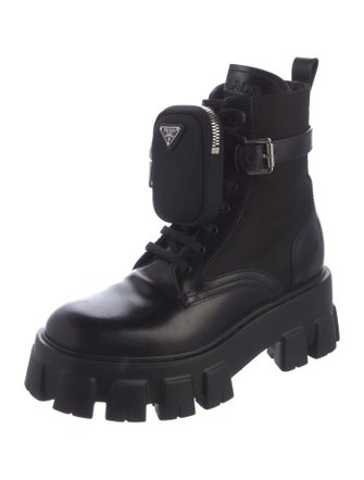 Prada Leather Combat Boots