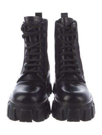 Prada Leather Combat Boots