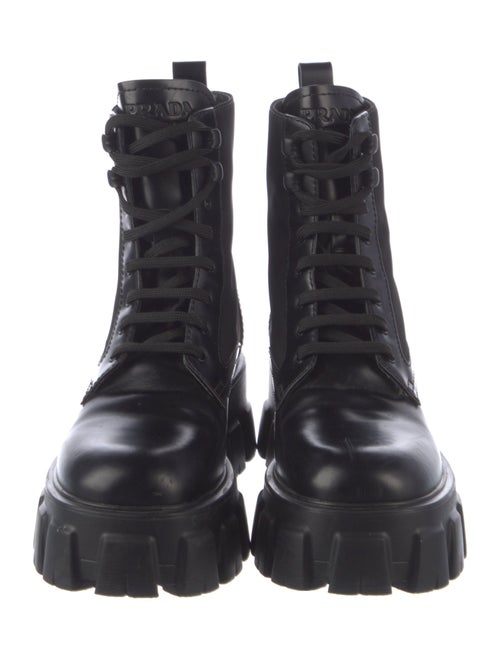 Prada Leather Combat Boots