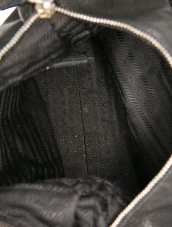 Prada Enameled Metal Triangle Shoulder Bag