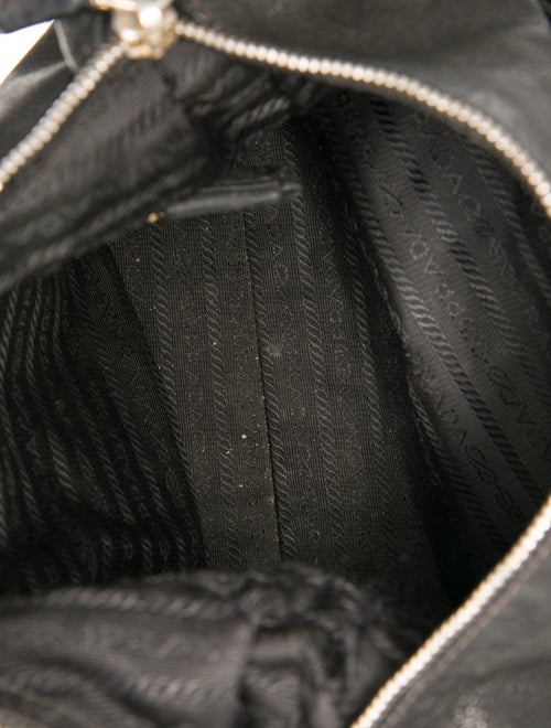 Prada Enameled Metal Triangle Shoulder Bag