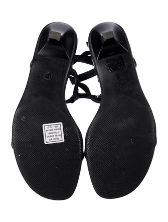 Prada Nylon T-Strap Sandals