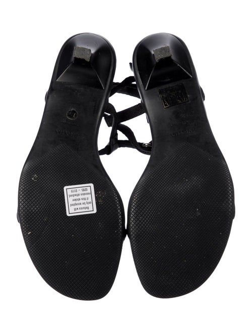 Prada Nylon T-Strap Sandals