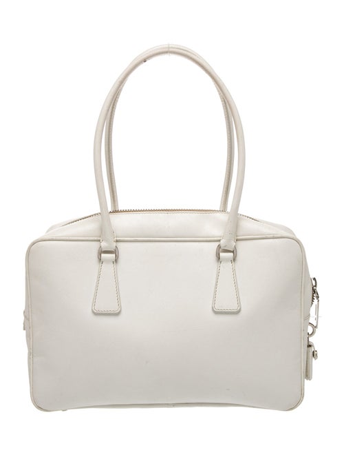 Prada Enameled Metal Triangle Bauletto