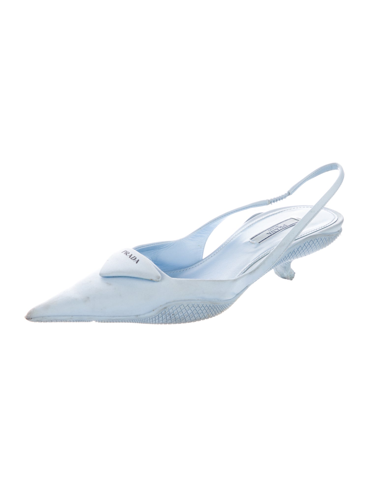 Prada Satin Slingback Pumps