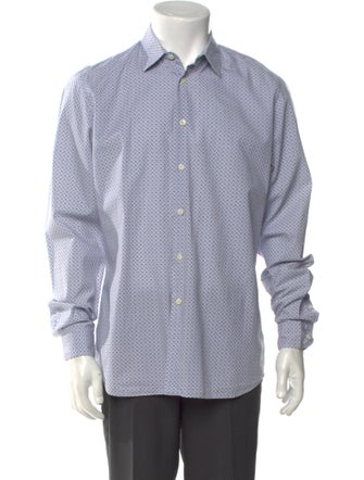 Prada Printed Long Sleeve Dress Shirt