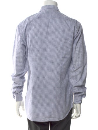 Prada Printed Long Sleeve Dress Shirt
