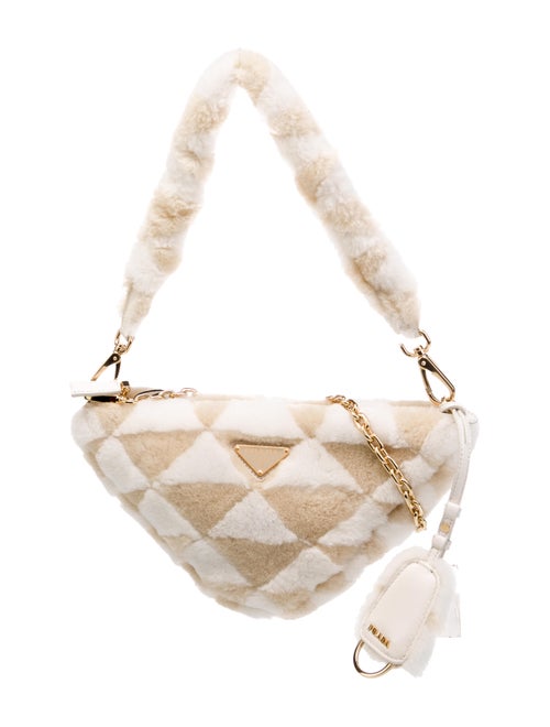 Prada Faux Fur Shearling Triangle