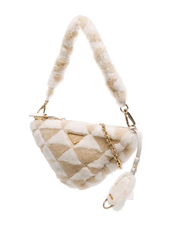 Prada Faux Fur Shearling Triangle