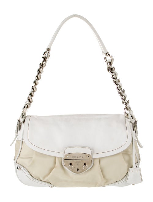 Prada Enameled Metal Triangle Shoulder Bag