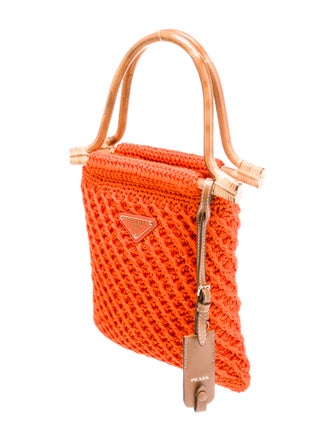 Prada Enameled Metal Triangle Top Handle Bag Mini