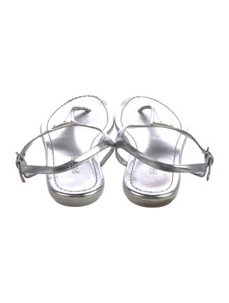 Prada Leather T-Strap Sandals
