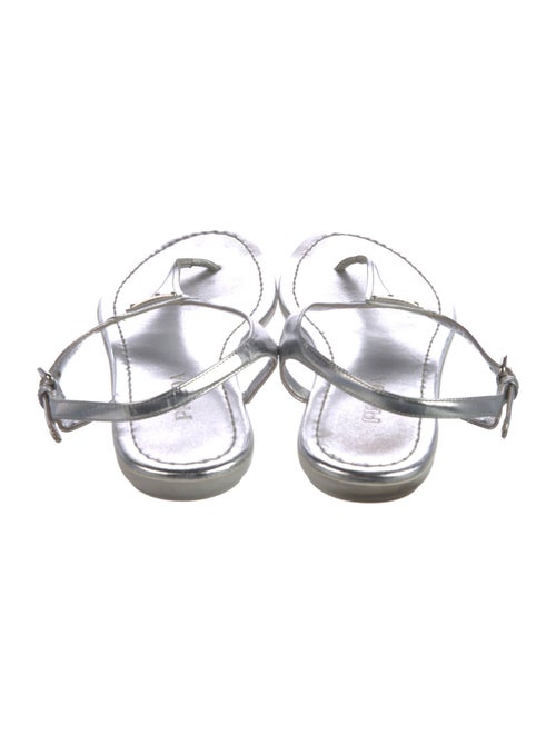 Prada Leather T-Strap Sandals