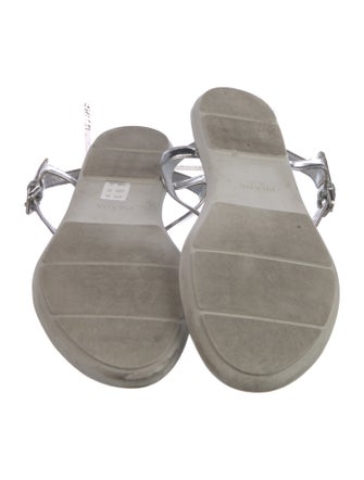 Prada Leather T-Strap Sandals