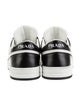 Prada Enameled Metal Triangle Leather Sneakers