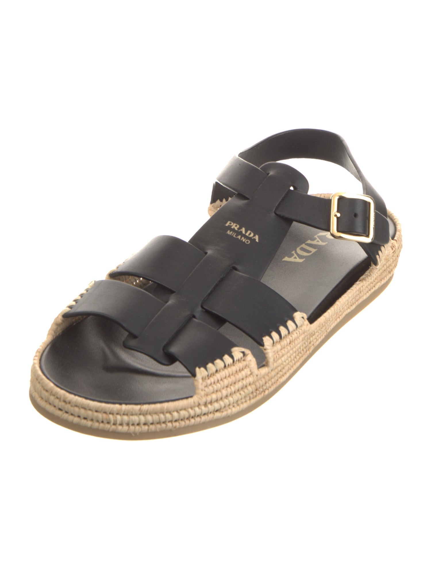 Prada Leather Espadrilles