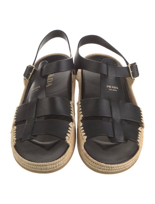 Prada Leather Espadrilles