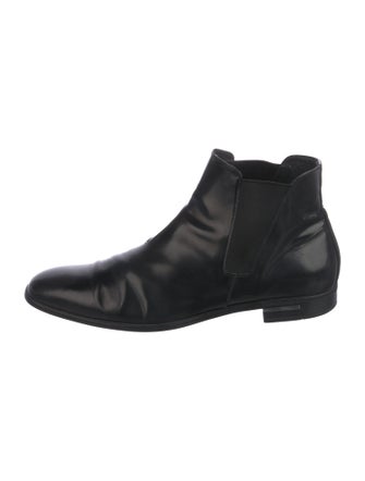 Prada Leather Chelsea Boots