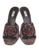 Prada Patterned Crystal Embellishments Slides