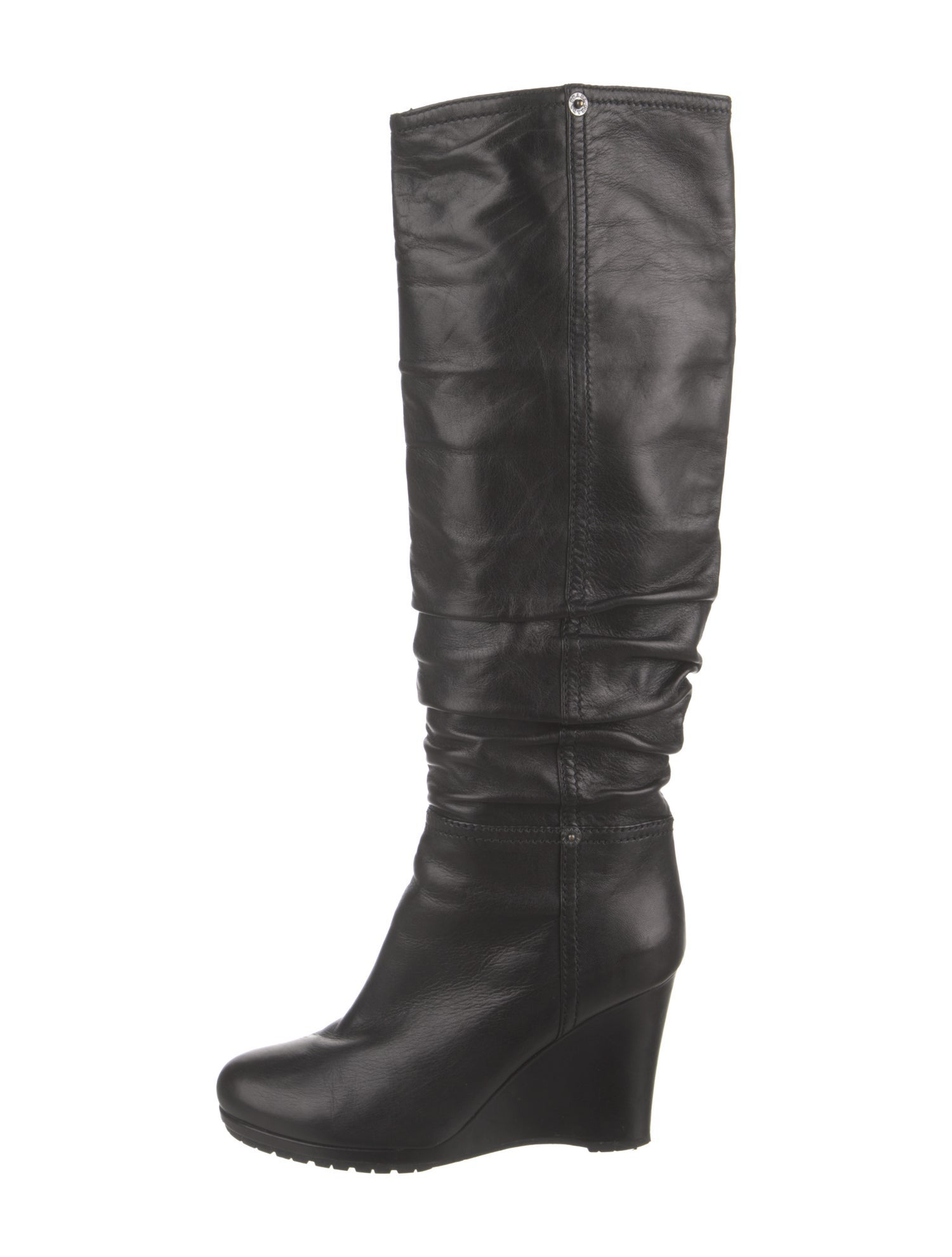 Prada Leather Slouch Boots
