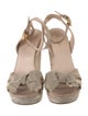Prada Leather Bow Accents Sandals